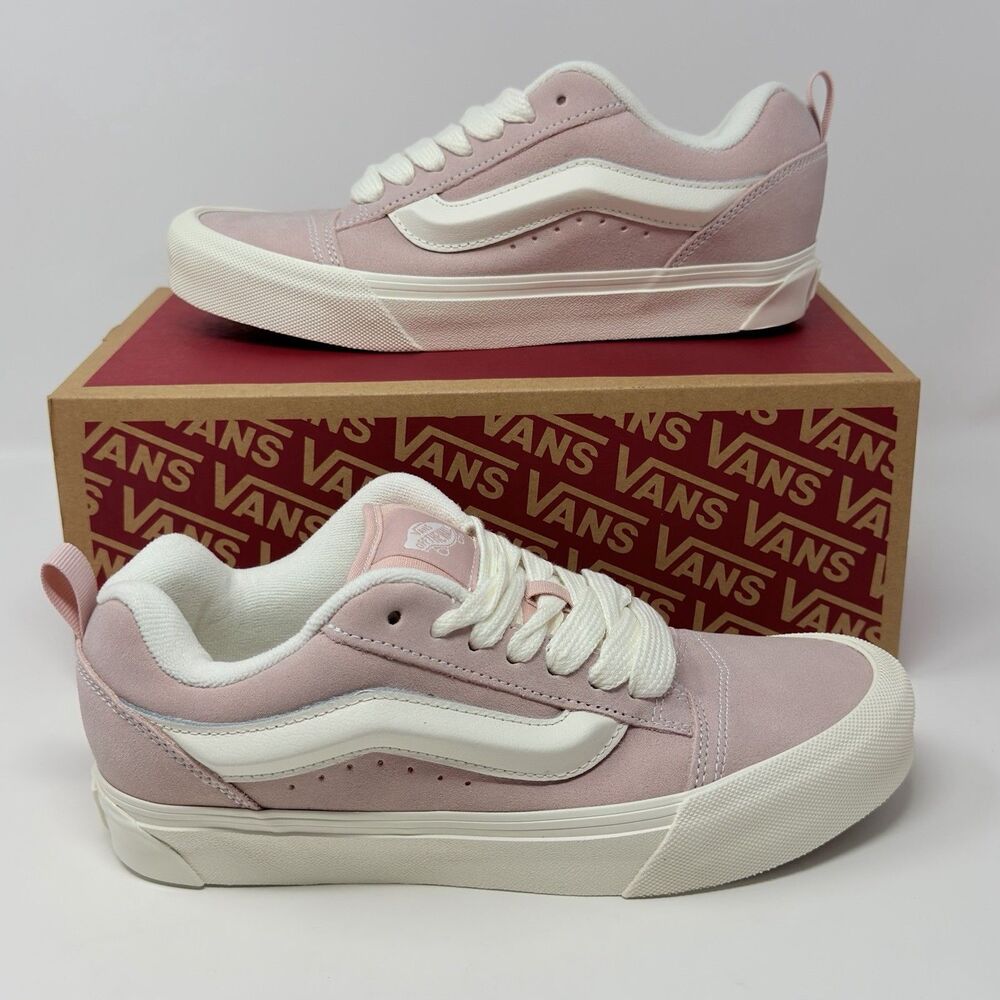 Vans Knu Skool Sepia Rose Pink Suede Sneakers Womens Size 8 New